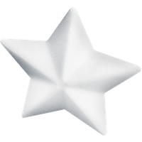 BRUNNEN 216768717 Styropor-Stern 15cm weiß von BRUNNEN