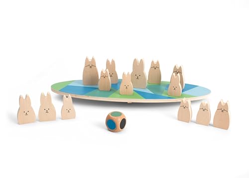 BS Toys Balancespiel aus Holz mit Hasen - Bildendes und unterhaltsames Spiel - Stärkt motorische Fähigkeiten, Arbeitsgedächtnis und Farberkennung - Geeignet ab 4 Jahren - 2 Spieler BS Toys Balancespiel aus Holz mit Hasen - Bildendes und unterhaltsames Spiel - Stärkt motorische Fähigkeiten, Arbeitsgedächtnis und Farberkennung - Geeignet ab 4 Jahren - 2 Spieler von BS Toys