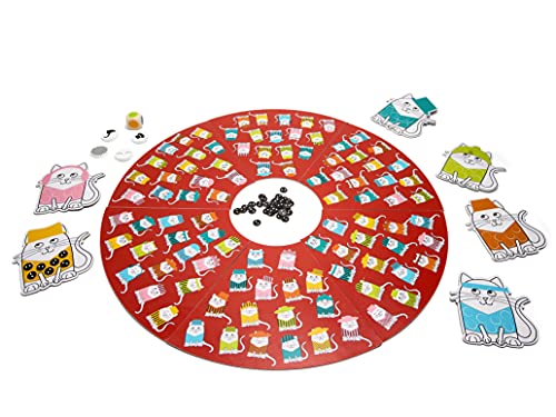 BS Toys Cats and Hats Board Game - Kinderspielzeug für drinnen - 2-6 Spieler - Spielzeug für 6 Jahre und älter von BS Toys