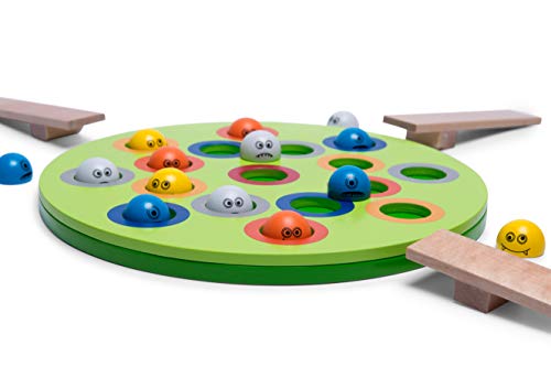 BS Toys Fliegende Monster Spiele - Interaktives Holzspielzeug für spannenden Spielspaß - Wippspielbrett inklusive - Ab 3 Jahren - Grünes von BS Toys