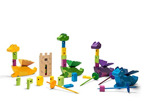 BS Toys Drachen-Stapel - Stapelspaß für kleine Ritter - Die ultimative Herausforderung - Ab 3 Jahren von BS Toys