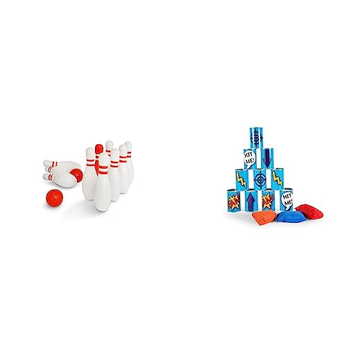 BS Toys - Holz-Bowling - Kegelspiel für Kinder & Erwachsene - Für Indoor & Outdoor Dosenwerfen kinder - Spielzeug für draußen - outdoor Spielzeug ab 3 Jahre - wurfspiel für kinder BS Toys - Holz-Bowling - Kegelspiel für Kinder & Erwachsene - Für Indoor & Outdoor Dosenwerfen kinder - Spielzeug für draußen - outdoor Spielzeug ab 3 Jahre - wurfspiel für kinder von BS Toys -