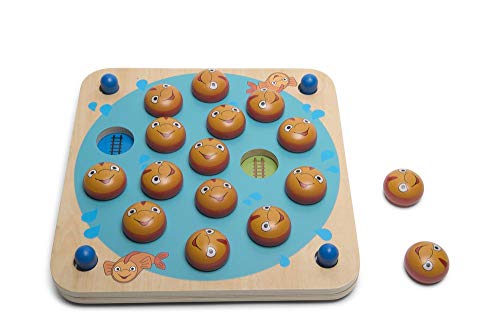 BS Toys Memo Fisch - Memory-Spiel mit 8 Varianten - Gesellschaftsspiel/Brettspiel für Kinder & Erwachsene - Für Kindergeburtstag/Weihnachten - Brettspiele ab 3 Jahren, Für 2-4 Spieler von BS Toys