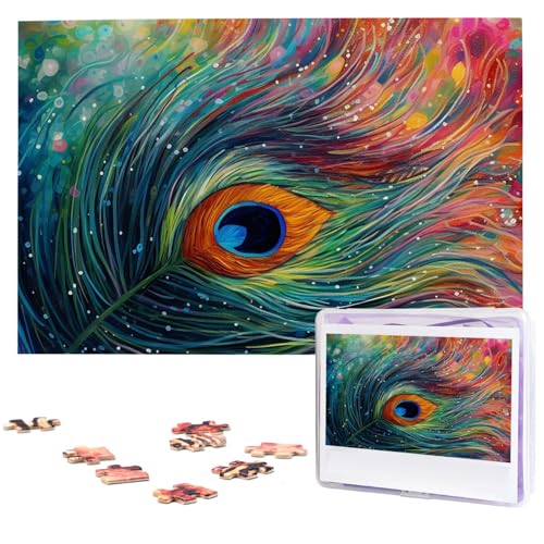 Bunte Pfauenholzpuzzle für Erwachsene, 1000 Teile, interessantes personalisiertes Puzzle, Foto-Puzzle, Geschenk für Urlaub, Geburtstag, Hochzeit, Jubiläum Bunte Pfauenholzpuzzle für Erwachsene, 1000 Teile, interessantes personalisiertes Puzzle, Foto-Puzzle, Geschenk für Urlaub, Geburtstag, Hochzeit, Jubiläum von BSCKKDMN