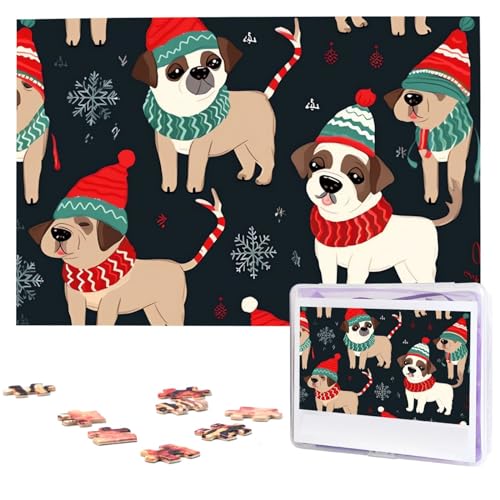 Frohe Weihnachten Hund Holzpuzzles für Erwachsene 1000 Teile Personalisiertes Puzzle Interessante benutzerdefinierte Fotopuzzles Geschenk für Urlaub Geburtstag Hochzeit Jahrestag Frohe Weihnachten Hund Holzpuzzles für Erwachsene 1000 Teile Personalisiertes Puzzle Interessante benutzerdefinierte Fotopuzzles Geschenk für Urlaub Geburtstag Hochzeit Jahrestag von BSCKKDMN