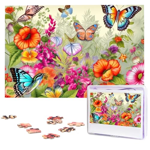 Holzpuzzle mit Vögeln, Blumen und Schmetterlingen für Erwachsene, 1000 Teile, interessantes Puzzle, personalisierbar, Geschenk für Urlaub, Geburtstag, Hochzeit, Jahrestag Holzpuzzle mit Vögeln, Blumen und Schmetterlingen für Erwachsene, 1000 Teile, interessantes Puzzle, personalisierbar, Geschenk für Urlaub, Geburtstag, Hochzeit, Jahrestag von BSCKKDMN