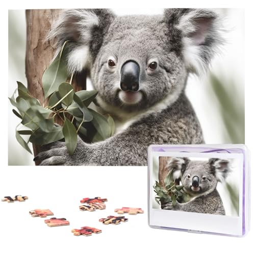 Koala-Holzpuzzle für Erwachsene, 1000 Teile, Interessantes Puzzle, personalisierte Fotopuzzle, Geschenk für Urlaub, Geburtstag, Hochzeit, Jahrestag von BSCKKDMN