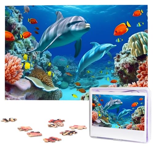 Meeresboden Korallenfisch Delfine Holzpuzzles für Erwachsene 1000 Teile Personalisiertes Puzzle Interessante benutzerdefinierte Fotopuzzles Geschenk für Urlaub Geburtstag Hochzeit Jahrestag Meeresboden Korallenfisch Delfine Holzpuzzles für Erwachsene 1000 Teile Personalisiertes Puzzle Interessante benutzerdefinierte Fotopuzzles Geschenk für Urlaub Geburtstag Hochzeit Jahrestag von BSCKKDMN