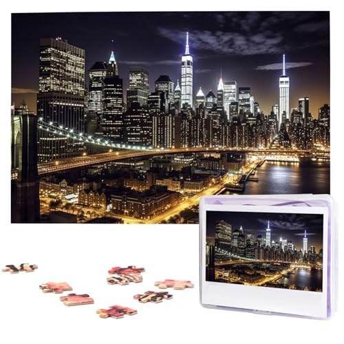New York Night Holzpuzzles für Erwachsene, 1000 Teile, personalisiertes Puzzle, interessante individuelle Fotopuzzles, Geschenk für Feiertage, Geburtstag, Hochzeit, Jahrestag New York Night Holzpuzzles für Erwachsene, 1000 Teile, personalisiertes Puzzle, interessante individuelle Fotopuzzles, Geschenk für Feiertage, Geburtstag, Hochzeit, Jahrestag von BSCKKDMN