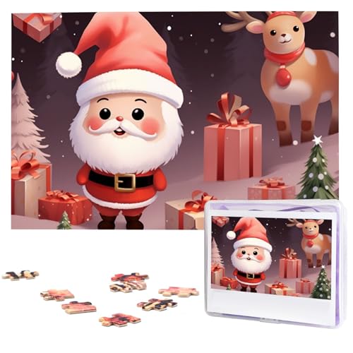 Niedliche Weihnachtsfeiertage Holzpuzzles für Erwachsene, 1000 Teile, personalisiertes Puzzle, interessante individuelle Fotopuzzles, Geschenk für Feiertage, Geburtstag, Hochzeit, Jahrestag Niedliche Weihnachtsfeiertage Holzpuzzles für Erwachsene, 1000 Teile, personalisiertes Puzzle, interessante individuelle Fotopuzzles, Geschenk für Feiertage, Geburtstag, Hochzeit, Jahrestag von BSCKKDMN