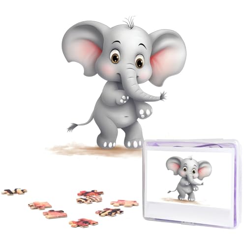 Niedliches Elefanten-Holzpuzzle für Erwachsene, 1000 Teile, interessante personalisierte Puzzle, Foto-Puzzle, Geschenk für Urlaub, Geburtstag, Hochzeit, Jubiläum von BSCKKDMN