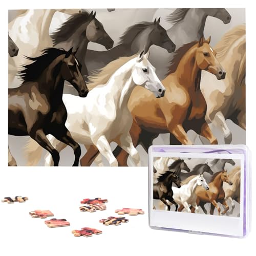 Pferde Holzpuzzle für Erwachsene, 1000 Stück, personalisiertes Puzzle, interessantes Puzzle, personalisierte Fotopuzzle, Geschenk für Urlaub, Geburtstag, Hochzeit, Jubiläum Pferde Holzpuzzle für Erwachsene, 1000 Stück, personalisiertes Puzzle, interessantes Puzzle, personalisierte Fotopuzzle, Geschenk für Urlaub, Geburtstag, Hochzeit, Jubiläum von BSCKKDMN
