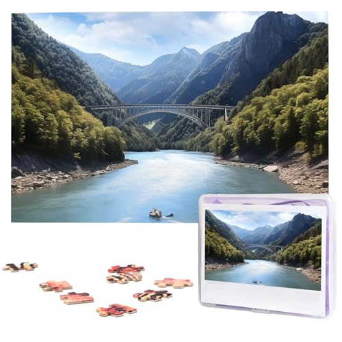 Schöne Berge aus Holz für Erwachsene, 1000 Teile, interessante personalisierte Puzzle, Foto-Puzzle, Geschenk für Urlaub, Geburtstag, Hochzeit, Jubiläum von BSCKKDMN
