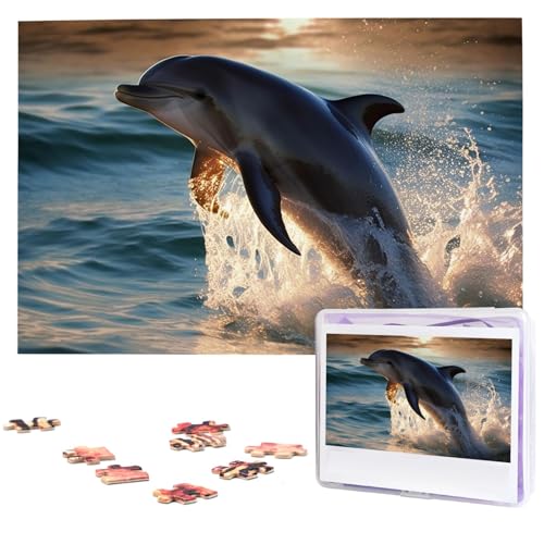 Schöne Delfin-Holzpuzzles für Erwachsene, 1000 Teile, personalisiertes Puzzle, interessantes individuelles Fotopuzzle, Geschenk für Feiertage, Geburtstag, Hochzeit, Jahrestag Schöne Delfin-Holzpuzzles für Erwachsene, 1000 Teile, personalisiertes Puzzle, interessantes individuelles Fotopuzzle, Geschenk für Feiertage, Geburtstag, Hochzeit, Jahrestag von BSCKKDMN