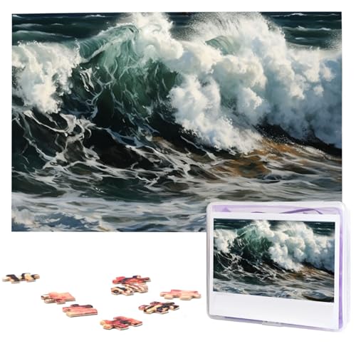 The Sea Waves Wooden Puzzles for Adults 1000 Pieces Personalized Jigsaw Puzzle Interessant Custom Photo Puzzles Gift for Holiday Birthday Wedding Anniversay The Sea Waves Wooden Puzzles for Adults 1000 Pieces Personalized Jigsaw Puzzle Interessant Custom Photo Puzzles Gift for Holiday Birthday Wedding Anniversay von BSCKKDMN