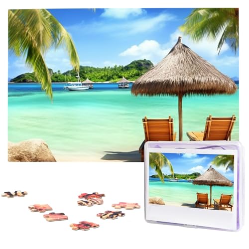 Tropische Feiertage Holzpuzzles für Erwachsene, 1000 Teile, personalisiertes Puzzle, interessante individuelle Fotopuzzles, Geschenk für Feiertage, Geburtstag, Hochzeit, Jahrestag Tropische Feiertage Holzpuzzles für Erwachsene, 1000 Teile, personalisiertes Puzzle, interessante individuelle Fotopuzzles, Geschenk für Feiertage, Geburtstag, Hochzeit, Jahrestag von BSCKKDMN