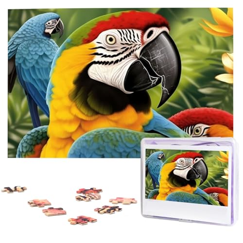 Tropischer Papageienholzpuzzle für Erwachsene, 1000 Teile, interessante personalisierte Puzzle, Foto-Puzzle, Geschenk für Urlaub, Geburtstag, Hochzeit, Jubiläum Tropischer Papageienholzpuzzle für Erwachsene, 1000 Teile, interessante personalisierte Puzzle, Foto-Puzzle, Geschenk für Urlaub, Geburtstag, Hochzeit, Jubiläum von BSCKKDMN