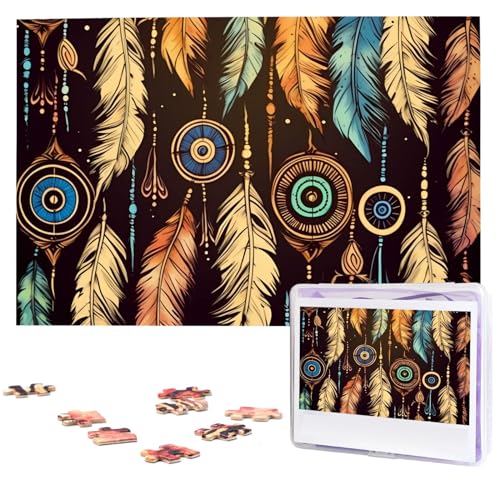 Vintage Ethnisches Holzpuzzle Stammesfedern für Erwachsene, 1000 Teile, interessante personalisierte Puzzle, Foto-Puzzle, Geschenk für Urlaub, Geburtstag, Hochzeit Vintage Ethnisches Holzpuzzle Stammesfedern für Erwachsene, 1000 Teile, interessante personalisierte Puzzle, Foto-Puzzle, Geschenk für Urlaub, Geburtstag, Hochzeit von BSCKKDMN