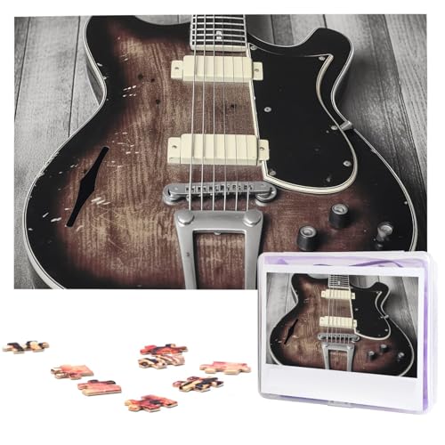 Vintage Gitarre Holzpuzzles für Erwachsene 1000 Teile Personalisiertes Puzzle Interessante benutzerdefinierte Fotopuzzles Geschenk für Urlaub Geburtstag Hochzeit Jahrestag Vintage Gitarre Holzpuzzles für Erwachsene 1000 Teile Personalisiertes Puzzle Interessante benutzerdefinierte Fotopuzzles Geschenk für Urlaub Geburtstag Hochzeit Jahrestag von BSCKKDMN