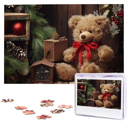 Weihnachtsbaum-Ast Bär Puppe Holzpuzzles für Erwachsene 1000 Teile Personalisiertes Puzzle Interessante benutzerdefinierte Fotopuzzles Geschenk für Feiertag Geburtstag Hochzeit Jahrestag Weihnachtsbaum-Ast Bär Puppe Holzpuzzles für Erwachsene 1000 Teile Personalisiertes Puzzle Interessante benutzerdefinierte Fotopuzzles Geschenk für Feiertag Geburtstag Hochzeit Jahrestag von BSCKKDMN