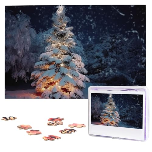 Weihnachtsbaum-Schnee-Holzpuzzles für Erwachsene, 1000 Teile, personalisiertes Puzzle, interessante individuelle Fotopuzzles, Geschenk für Feiertage, Geburtstag, Hochzeit, Jahrestag Weihnachtsbaum-Schnee-Holzpuzzles für Erwachsene, 1000 Teile, personalisiertes Puzzle, interessante individuelle Fotopuzzles, Geschenk für Feiertage, Geburtstag, Hochzeit, Jahrestag von BSCKKDMN