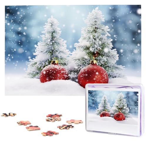 Weihnachtsbaumkugeln, Schnee-Holzpuzzles für Erwachsene, 1000 Teile, personalisiertes Puzzle, interessantes individuelles Fotopuzzle, Geschenk für Feiertage, Geburtstag, Hochzeit, Jahrestag Weihnachtsbaumkugeln, Schnee-Holzpuzzles für Erwachsene, 1000 Teile, personalisiertes Puzzle, interessantes individuelles Fotopuzzle, Geschenk für Feiertage, Geburtstag, Hochzeit, Jahrestag von BSCKKDMN