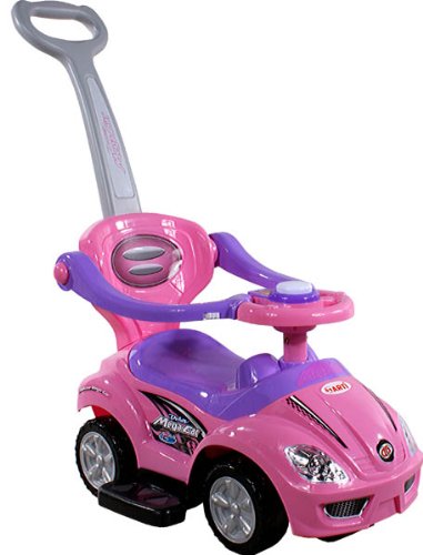 BSD Baby Spielzeugauto 381 Mega Car Deluxe Pink Rosa Lauflernhilfe Lauflernwagen Kinderfahrzeuge von BSD