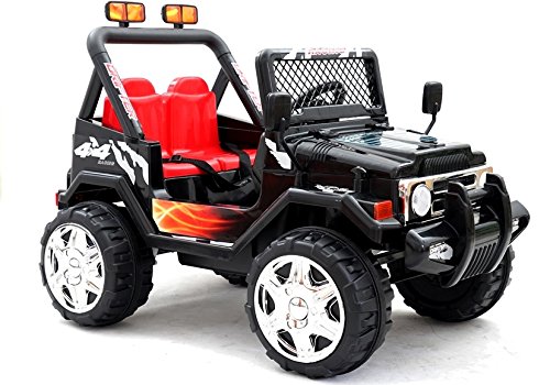 Elektro Kinderauto Elektrisch Ride On Kinderfahrzeug Elektroauto Fernbedienung - Raptor 2x35W 2-Sitzer - Schwarz von BSD