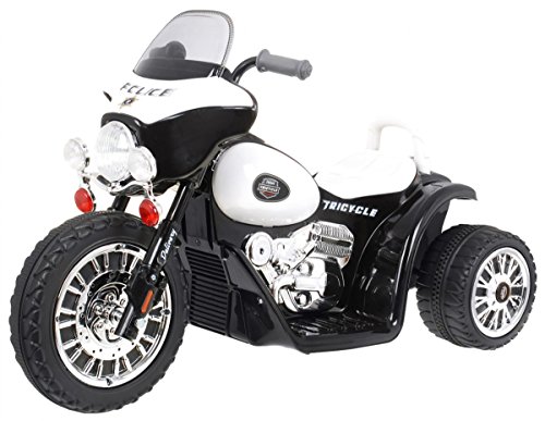 Elektromotorrad für Kinder Elektrisch Ride On Kinderfahrzeug Elektroauto Motorrad - Chopper - Schwarz von BSD