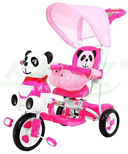 BSD Kinder Dreirad-Schaukelsitz 2 In 1 Panda Kinderwagen - Rosa von BSD