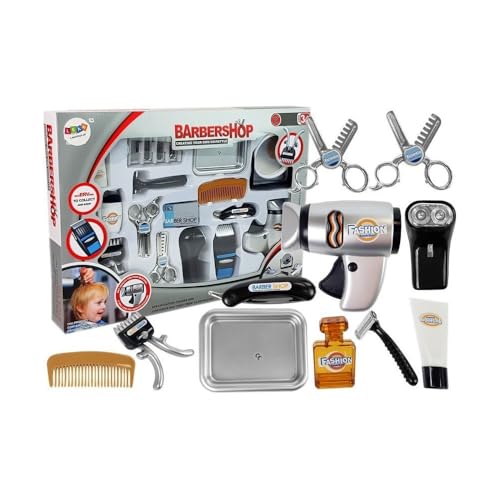 BSD Kinder Rollenspiel - Barbershop Friseur Spielset - Haar Dresser Set mit Zubehör von BSD