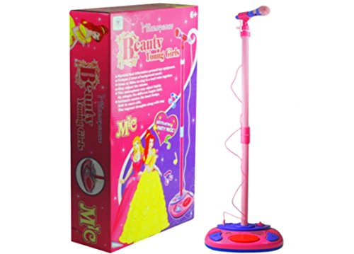 BSD Mikrofon mit höhenverstellbarem Ständer - Standmikrofon mit Sound- und Klangeffekten - Mikrofon Karaoke Set für Mädchen - ROSA BSD Mikrofon mit höhenverstellbarem Ständer - Standmikrofon mit Sound- und Klangeffekten - Mikrofon Karaoke Set für Mädchen - ROSA von BSD