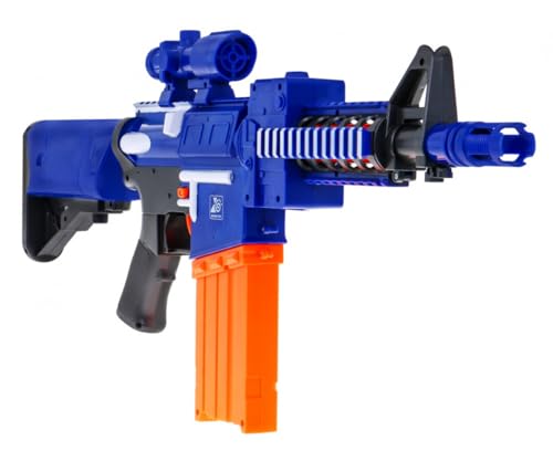 BSD Blaze Storm Elektrogewehr mit blauen Pfeilen, Automatik, Reichweite 10m, Magazin für 10 Patronen, Feuerrate 3 Schuss/sec, batteriebetrieben BSD Blaze Storm Elektrogewehr mit blauen Pfeilen, Automatik, Reichweite 10m, Magazin für 10 Patronen, Feuerrate 3 Schuss/sec, batteriebetrieben von BSD