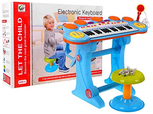 BSD Digitalpiano E-Piano Keyboard Mit Schlagzeug 3 Octaven - Blau von BSD