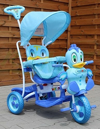 Kinder Dreirad-Schaukelsitz 2 In 1 Ente Kinderwagen - Blau von BSD