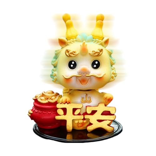 BSEID Chinesischer Drache Dekoration, Chinesischer Neujahrsdrache Tragbares Drachenspielzeug, Drachen-Maskottchen-Dekoration des Jahres des Drachen 2024 für Familie Freunde und Kollegen von BSEID