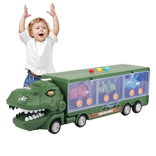 BSEID Dinosaurierauto für Kinder, Pull Back Kids Truck mit Dinosaurier - Kinder präsentieren Spielautos für Kinder, Gastgeschenke für Kinder, Fahrzeugsammlung, Geschenk von BSEID
