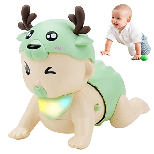 BSEID Krabbelpuppen, Babyspielzeug, Musikspielzeug, Zuglicht, Krabbelspielzeug für Babys mit Musik und LED-Lichtern, interaktives Lernspielzeug für Kleinkinder von BSEID