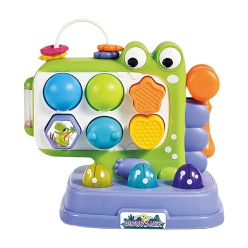 BSEID Schlagen Sie einen Maulwurf | Dinosaurier mit Sound und Licht schlägt ein Anti-Stress-Spielzeug mit Kombinationsformen – Kombinationsspiel mit Schlüssel mit Mechanismus von BSEID
