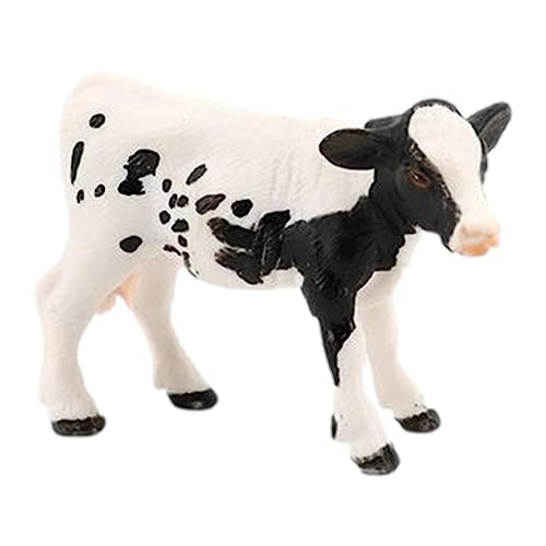 BSEID Spielzeug-Kalb-Figuren | Realistisches Holstein-Kuh-Spielzeug,Nutztiere, pädagogisches Lernspielzeug für über 3-jährige Kinder, Kuhgartendekoration von BSEID