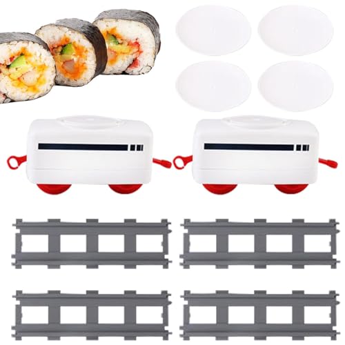 BSEID Sushi-Zug für Esstisch, batteriebetrieben, drehbar, Zug-Set für Kleinkinder, Sushi-Ausstellungstisch, Schwungplatte, Montessori-Spielzeug von BSEID