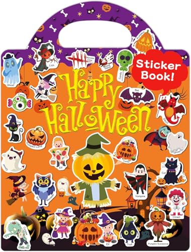 BSHANO Halloween Deko Aufkleber für Kinder, Wiederverwendbare Halloween-Aufkleberbücher von 2–4 Jahren Lustige Reiseaufkleber für Kinder, wasserfeste Aufkleberbücher für Kleinkinder von 1–5 Jahren BSHANO Halloween Deko Aufkleber für Kinder, Wiederverwendbare Halloween-Aufkleberbücher von 2–4 Jahren Lustige Reiseaufkleber für Kinder, wasserfeste Aufkleberbücher für Kleinkinder von 1–5 Jahren von BSHANO