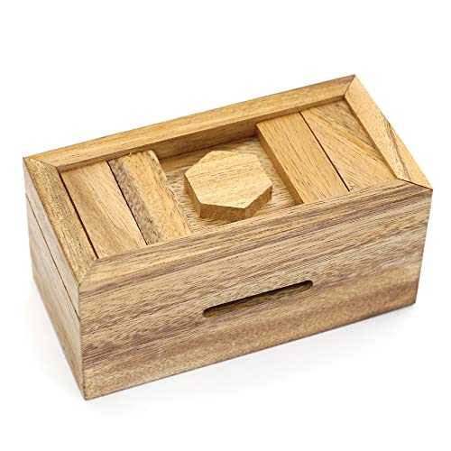 BSIRI Canopic Chest - Herausfordernde Gehirn-Teaser-Holzkiste und Verwendung als Spardose, Aufbewahrungsbox, Schmuckbox, 3D-Puzzle-Schlossbox, Geschenkkarte, Geld-Puzzle-Box für Bargeld BSIRI Canopic Chest - Herausfordernde Gehirn-Teaser-Holzkiste und Verwendung als Spardose, Aufbewahrungsbox, Schmuckbox, 3D-Puzzle-Schlossbox, Geschenkkarte, Geld-Puzzle-Box für Bargeld von BSIRI