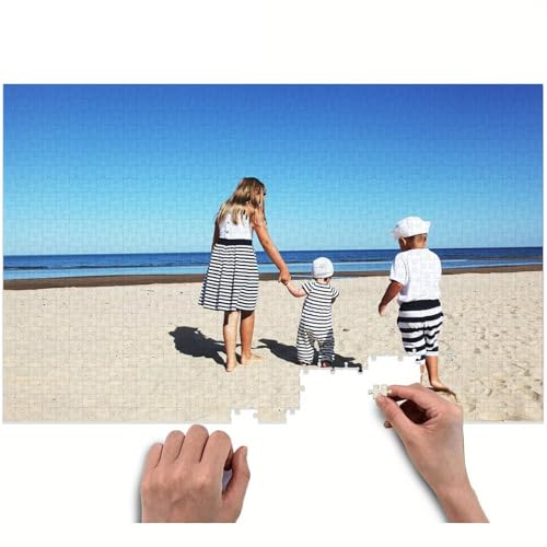 Individuelle Fotopuzzles Rompecabezas Personalizados Foto 500/1000/1314/1500 PCS für Familie Erwachsene Haustier Urlaub Geburtstag Hochzeit Geschenk - Horizontal/Vertikal (1314 Stück) von BSKJMMP