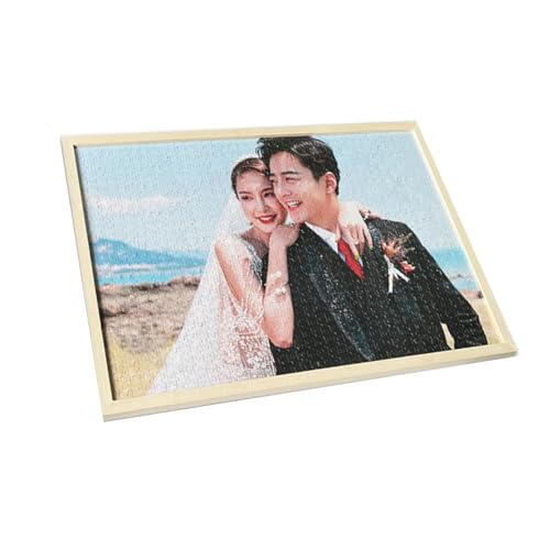 Individuelles Fotopuzzle, 1000 Teile, personalisierbar, 2 mm, Lindenholz mit Buchstabenrückseite, Massivholzrahmen für Familie, Hochzeit, einzigartige Geschenke für Vater, Mutter, Freunde und Paare Individuelles Fotopuzzle, 1000 Teile, personalisierbar, 2 mm, Lindenholz mit Buchstabenrückseite, Massivholzrahmen für Familie, Hochzeit, einzigartige Geschenke für Vater, Mutter, Freunde und Paare von BSKJMMP