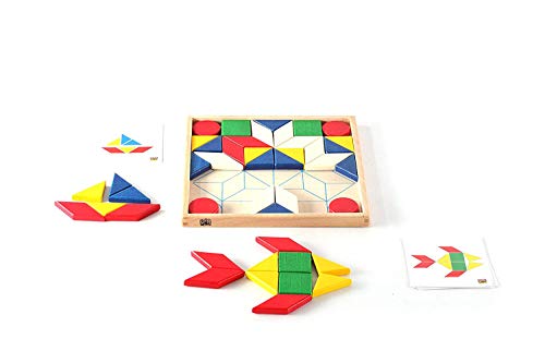 BSM EF 31205 La Mosaique – Bauspiel aus Holz mit seinen Arbeitsblättern, Mosaik, one Size BSM EF 31205 La Mosaique – Bauspiel aus Holz mit seinen Arbeitsblättern, Mosaik, one Size von BSM