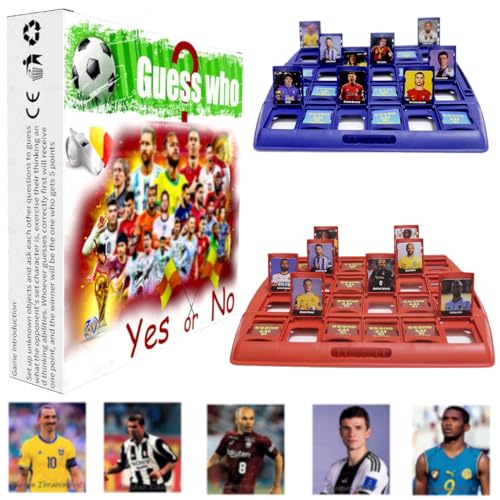 BSNRDX Guess Who,2022/23 World Cup Fußball Star Karte, Classic Guess Game Fußball Sammelkarte für Familien- und Partyspaß BSNRDX Guess Who,2022/23 World Cup Fußball Star Karte, Classic Guess Game Fußball Sammelkarte für Familien- und Partyspaß von BSNRDX