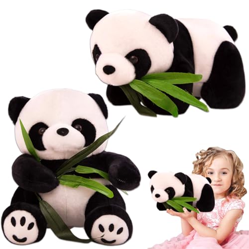 BSNRDX Panda Kuscheltier 2 pcs Panda Plüsch pp Baumwolle Kindergeschenke als Jungen oder Mädchen Geschenk Pandabär Mini Panda 16 cm von BSNRDX
