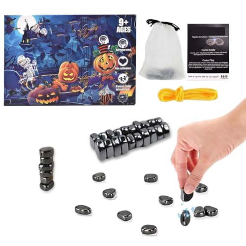Magnetspiel,Tischspiele Magnetisches Schachspiel, Magnetisches Schach Steine, Magnetic Spiel, Pädagogisches Schachspiel Damespiel, Feiertagspartyspiele(Halloween) von BSNRDX