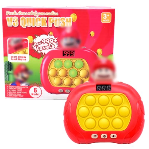 Quick Push Spiel BSNRDX Puzzle-Spielmaschine Game Controller, Push Bubble Fidget, Dekompressions Spielzeug für Kinder, Antistress Spielzeug von BSNRDX